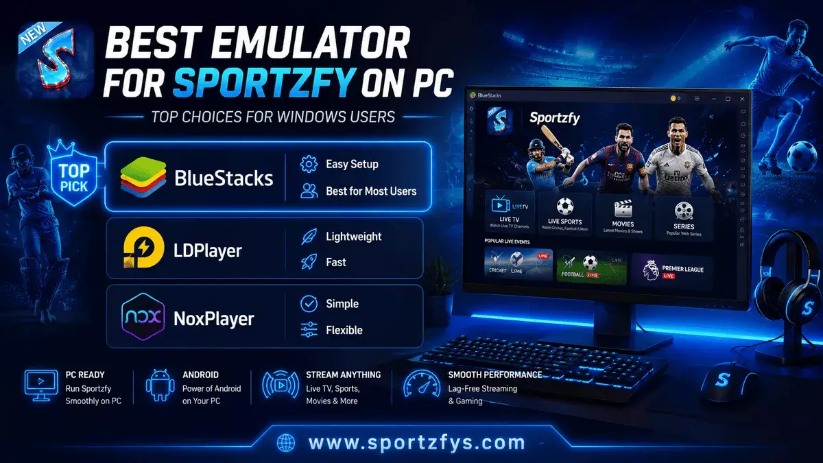 Best Emulator for Sportzfy on PC
