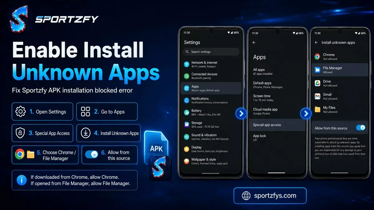 Enable Install Unknown Apps Permission