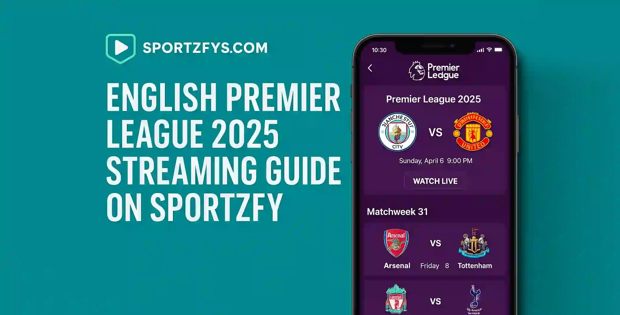 English Premier League 2025 Streaming Guide on Sportzfy