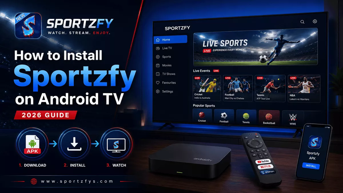 How to Install Sportzfy on Android TV (2026 Guide)