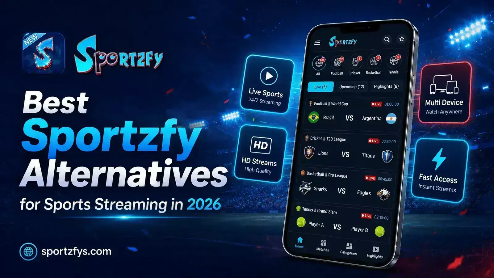 Sportzfy Alternatives: Best Sports Streaming Platforms for 2026