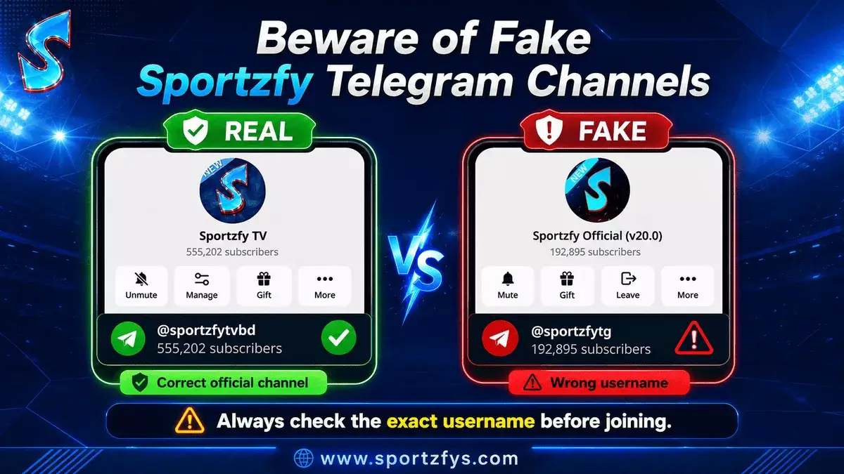 sportzfy fake vs real