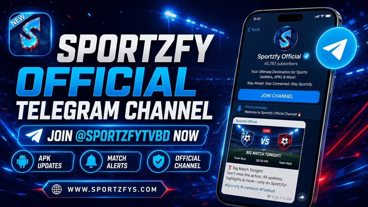 Sportzfy Official Telegram Channel – Join @sportzfytvbd Now