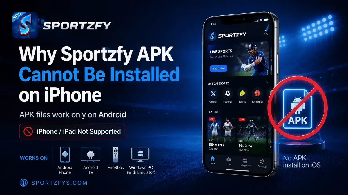 Why Sportzfy APK Cannot Be Installed on iPhone